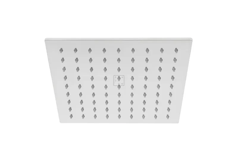 SCALIDO-Kopfbrause eckig 250x250mm DN 15 mit Antikalknoppen Edelstahl poliert