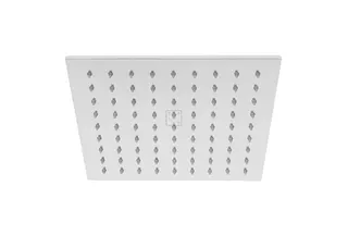 SCALIDO-Kopfbrause eckig 250x250mm DN 15 mit Antikalknoppen Edelstahl poliert