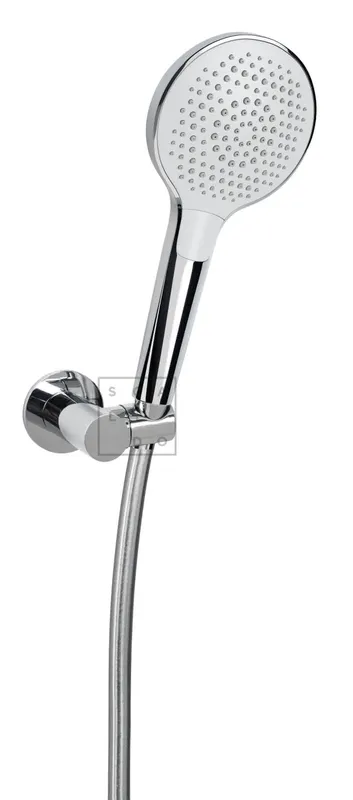 SCALIDO-Wannen-Brauseset rund mit Hand- brause rund 3S, Schlauch/Halter verchr.