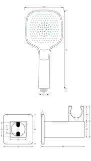 SCALIDO-Wannen-Brauseset softedge Hand- brause softedge 3S, Schlauch/Halter verc – Bild 2