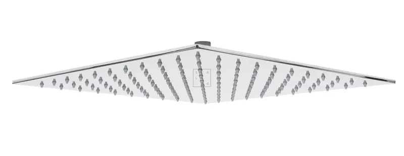 SCALIDO-Kopfbrause eckig 400x400mm DN 15 mit Antikalknoppen Edelstahl poliert