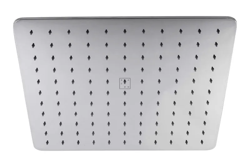 SCALIDO-Kopfbrause softedge 400x400mm DN 15 m Antikalknoppen Edelstahl poliert