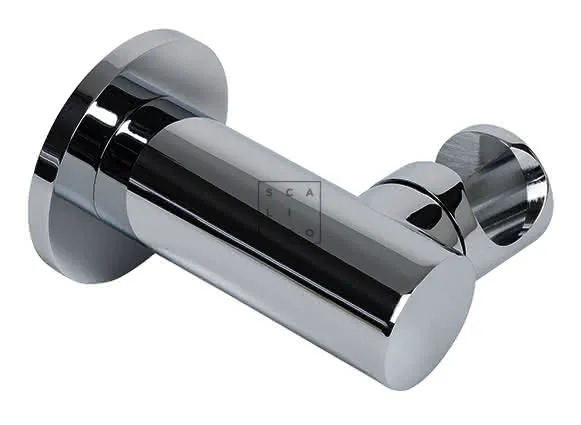 SCALIDO-Wandbrausehalter rund drehbar mit Rosette rund aus Messing verchromt
