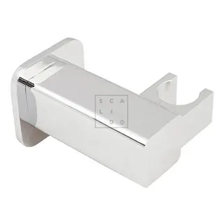 SCALIDO-Wandbrausehalter softedge dreh- bar m Rosette softedge Messing verchromt