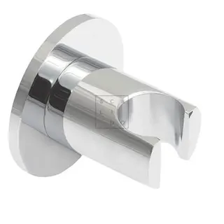 SCALIDO-Wandbrausehalter rund starr mit Rosette rund aus Messing verchromt