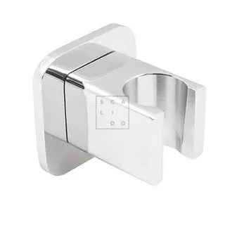 SCALIDO-Wandbrausehalter softedge starr m Rosette softedge aus Messing verchromt
