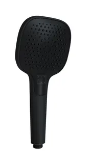 SCALIDO-Handbrause 3-strahlig eckig /softedge 120mm m. easy-tap schwarz matt