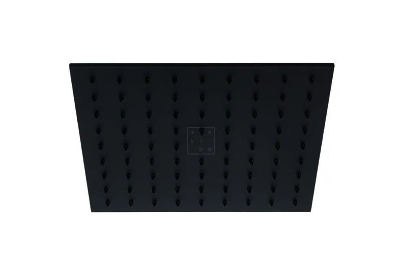 SCALIDO-Kopfbrause eckig 250x250mm DN 15 m. Antikalknoppen Edelstahl schwarz matt