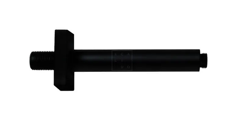 SCALIDO-Decken-Brausearm eckig DN 15 (1/2") 165mm lang a Messing schwarz matt