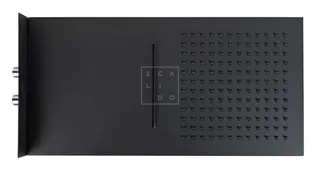 SCALIDO-Regen-Duschboard mit Wasserfall eckig 500x250mm DN 15 Edelstahl schwarz