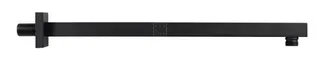SCALIDO-Wand-Brausearm eckig DN 15(1/2") 400mm lang aus Messing schwarz matt