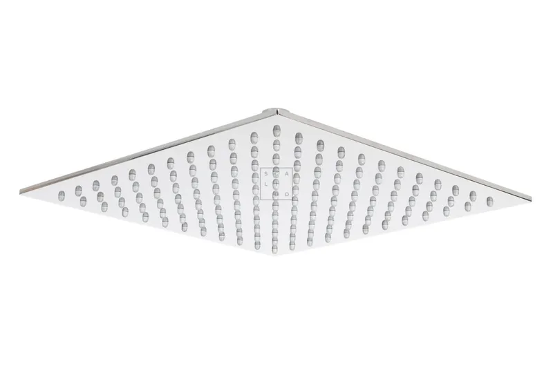 SCALIDO-Kopfbrause eckig 300x300mm DN 15 mit Feinregennoppen Edelstahl poliert
