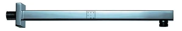 SCALIDO-Wand-Brausearm eckig DN 15(1/2") 350mm lang aus Messing verchromt