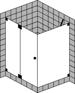 SCALIDO-Flügeltür Festelem. u. Trennwand SC11.10 bis 1000x1000x2100mm chrom/ESG