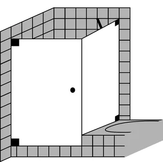 SCALIDO-Flügeltür wandseitig u TW auf BW SC14.10 bis 1000x1000x2100mm schwarz/ESG