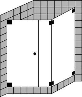 SCALIDO-Flügeltür wandseitig FE u Trennw SC18.12 bis 1200x1200x2100mm chrom/ESG
