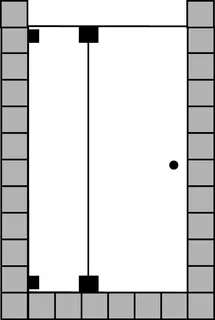 SCALIDO-Flügeltür m. Festelemt f. Nische SC21.12 bis 1200x2100mm chrom/ESG