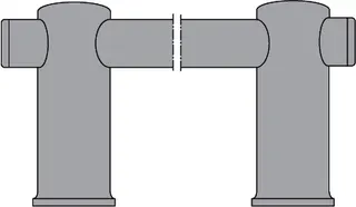 SCALIDO-Handtuchhalter Vario eckig SC231 Länge bis 1200mm schwarz