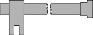 SCALIDO-Haltestange eckig SC233 Glas/Wand 1500mm lang verchromt