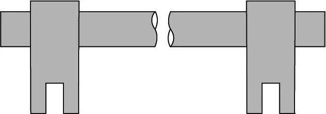 SCALIDO-Haltestange eckig SC234 Glas/Glas 1000mm lang verchromt