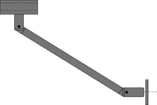 SCALIDO-Gelenkstange eckig SC249 600mm lang schwarz