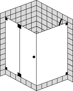 SCALIDO-Pendeltür Festelem. u. Trennwand SCP11.10 bis 1000x1000x2100mm sw/ESG – Bild 2