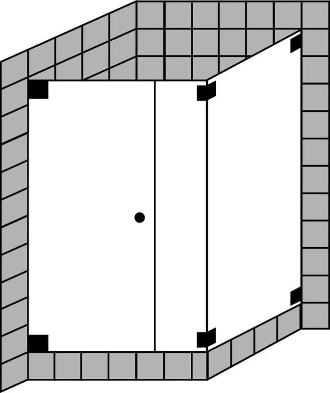 SCALIDO-Pendeltür wandseitig FE u Trennw SCP18.10 bis 1000x1000x2100mm sw/ESG