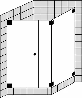 SCALIDO-Pendeltür wandseitig FE u Trennw SCP18.10 bis 1000x1000x2100mm sw/ESG – Bild 2