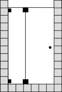SCALIDO-Pendeltür m. Festelemt f. Nische SCP21.14 bis 1400x2100mm schwarz/ESG – Bild 2