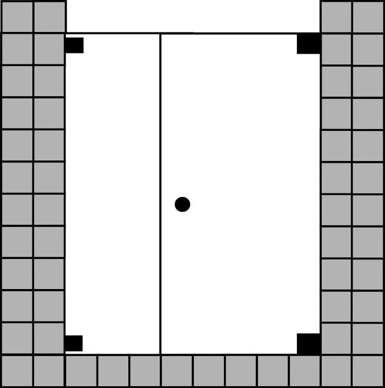 SCALIDO-Pendeltür wandseitig FE f Nische SCP23.14 bis 1400x2100mm schwarz/ESG