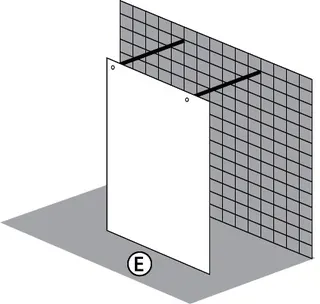 SCALIDO-Trennwand/Walkin freistehend SCP35.1 bis 1200x2100mm schwarz/ESG