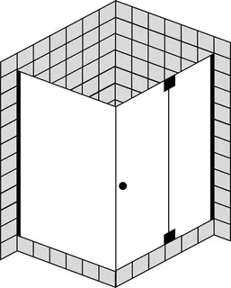 SCALIDO-Pendeltür mit FE rechts u. TW links SCTP11R 1000x1000x2000mm chrom/ESG – Bild 2