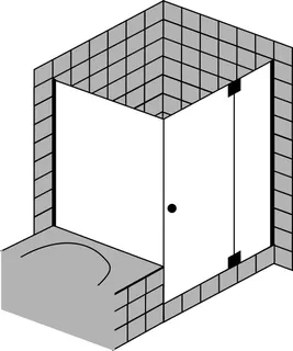 SCALIDO-Pendeltür mit FE rechts u. TW Badewanne SCTP12R 900x900x2000mm chrom/ESG