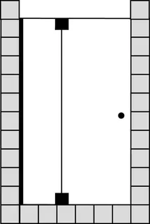 SCALIDO-Pendeltür m Festelement f Nische SCTP21L 900x2000mm chrom/ESG – Bild 2