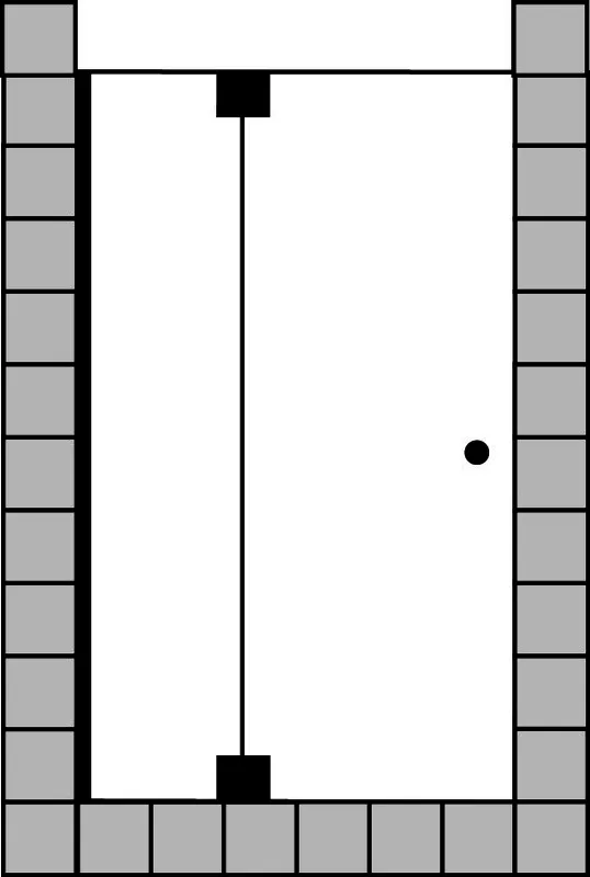 SCALIDO-Pendeltür m Festelement f Nische SCTP21L 1400x2000mm schwarz/ESG
