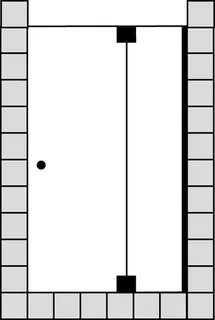 SCALIDO-Pendeltür m Festelement f Nische SCTP21R 1200x2000mm chrom/ESG – Bild 2