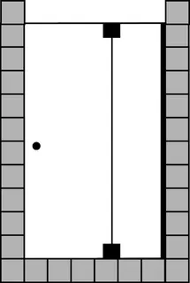 SCALIDO-Pendeltür m Festelement f Nische SCTP21R 1400x2000mm schwarz/ESG