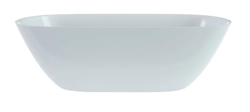 SCALIDO-Mineralguss-Badewanne frei- stehend o. Überlauf 1540x700x550mm weiß