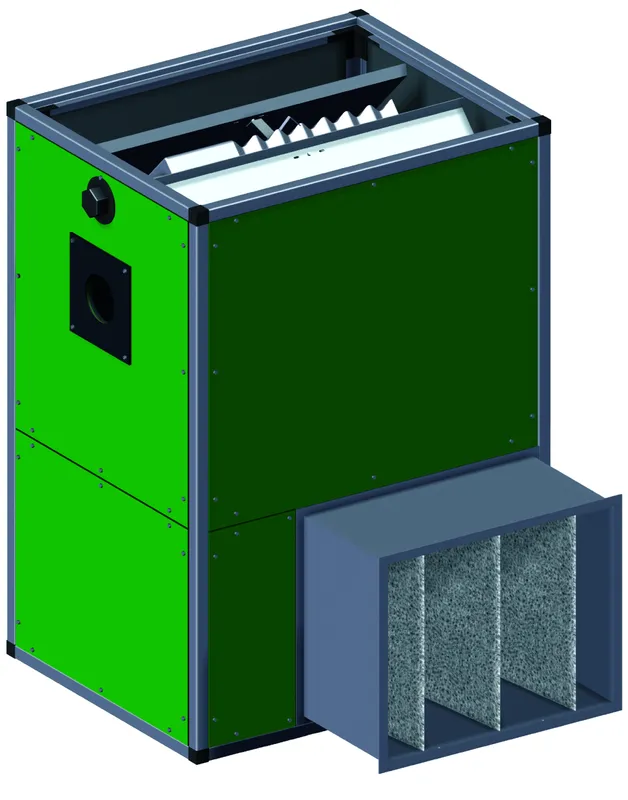 Remko Staubfilter FK-75, Kanalanschluss auf Pos. I-III 292113