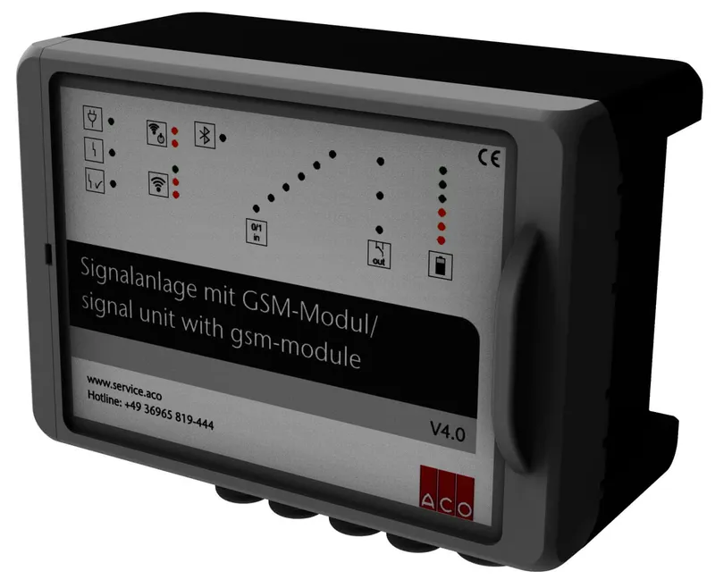 ACO Signalanlage m. GSM Modul V4.0/netzunabhängig230V/AC50/60Hz 2.5m