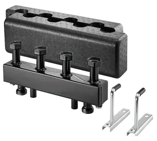 comfort-Verteilerbalken für Regumat DN25 für 2 Heizkreise aus Stahl m. Isolierung