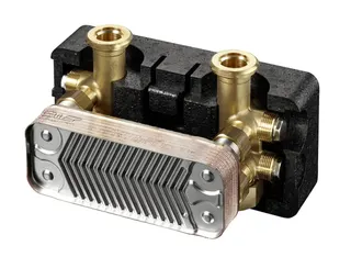 comfort-Wärmeübertrager Regumat 14 Platt bis 14 kW mit Anbau-Set und Isolierung