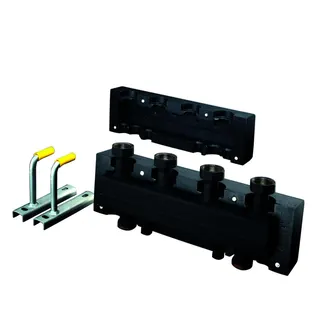 comfort-Hydraulische Weiche/Verteiler f. Regumat DN25 2 Heizkr. aus Stahl m Isol.