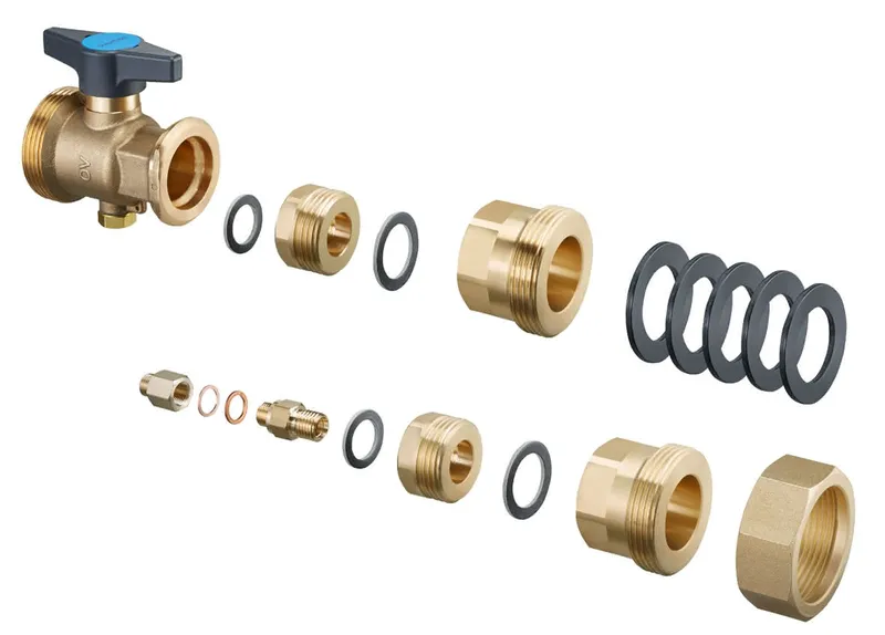 comfort-Wärmemengenzähler Einbau-Set für Regumat S/M3 Kugelhahn m. Sensor-Anschl.