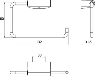 Emco Reservepapierhalter flow 13300 beweglich schw – Bild 4
