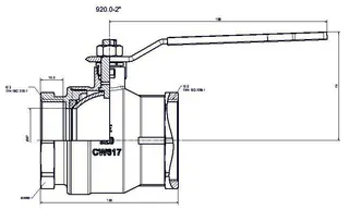 comfort-Heizungskugelhahn DN 50 (2") IG mit Hebelgriff Messing vernickelt – Bild 2
