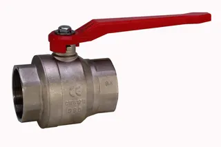 comfort-Heizungskugelhahn DN 100 (4") IG mit Alu-Hebelgriff Messing vernickelt