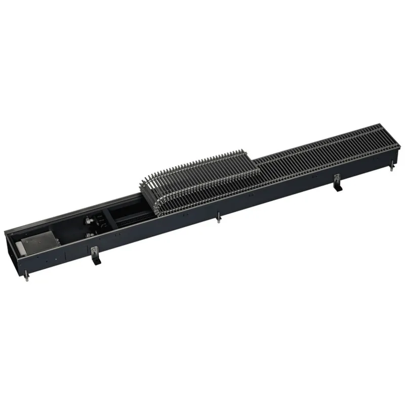 Kampmann Unterflurkonvektor Katherm QK 190/C1 112/190/1200 R-Rost 9 alu natur elox.