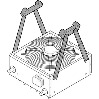Kampmann Universal-2-Punkt-T-Träger-Konsole 1 kompletter Satz, Typ 30047