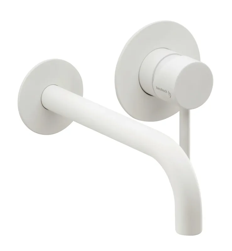 DEEP WHITE Waschtisch-Wandbatterie Farbset 210mm Weiß matt